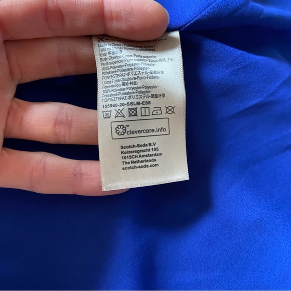 Scotch & Soda Floral Cottagecore Blue Midi Dress - Picture 11 of 12